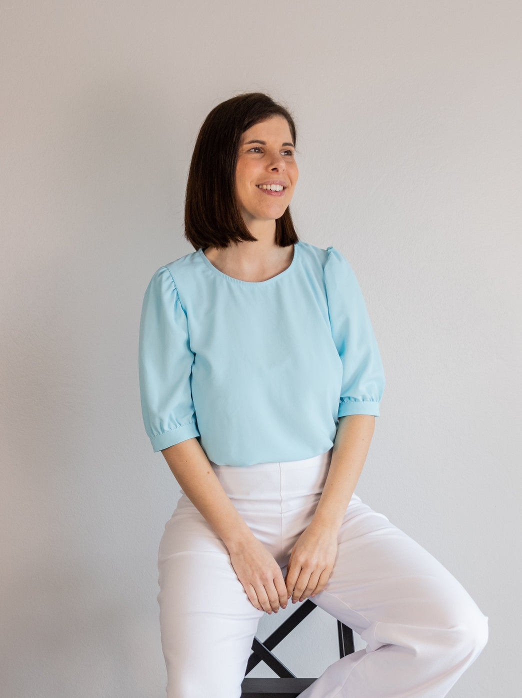 BLUSA RITA | AZUL CELESTE