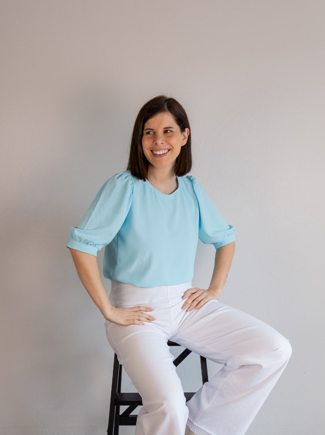BLUSA RITA | AZUL CELESTE