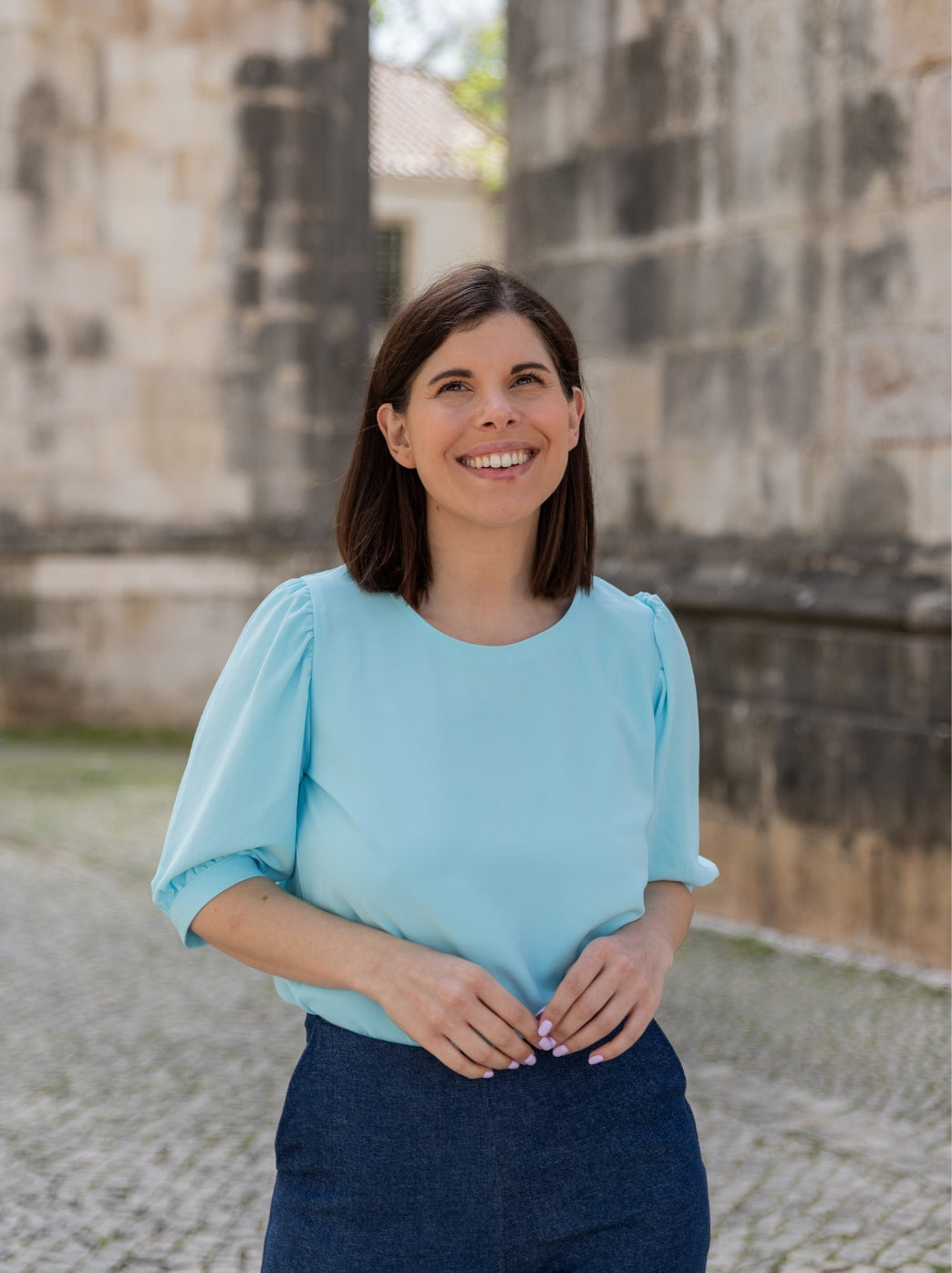 BLUSA RITA | AZUL CELESTE