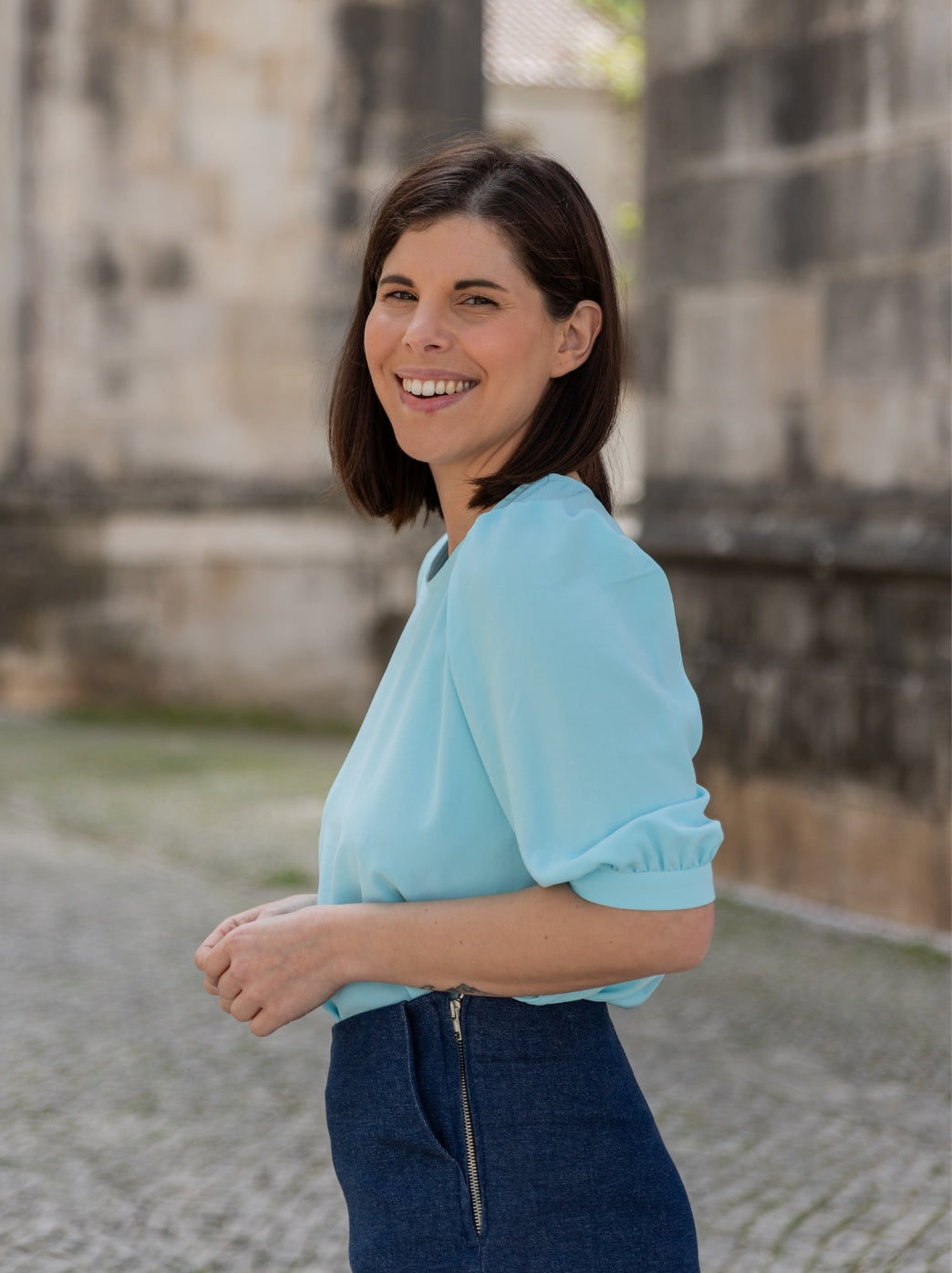 BLUSA RITA | AZUL CELESTE