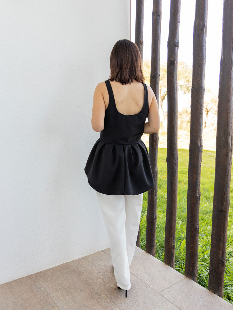 TOP PEPLUM | PRETO