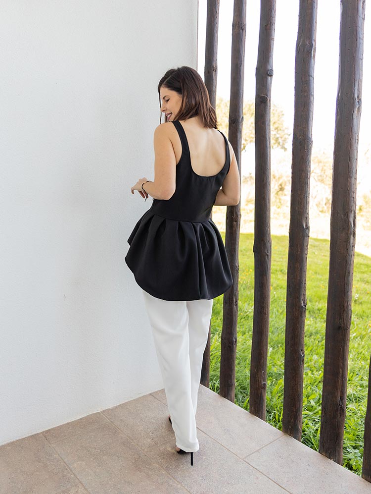 TOP PEPLUM | PRETO