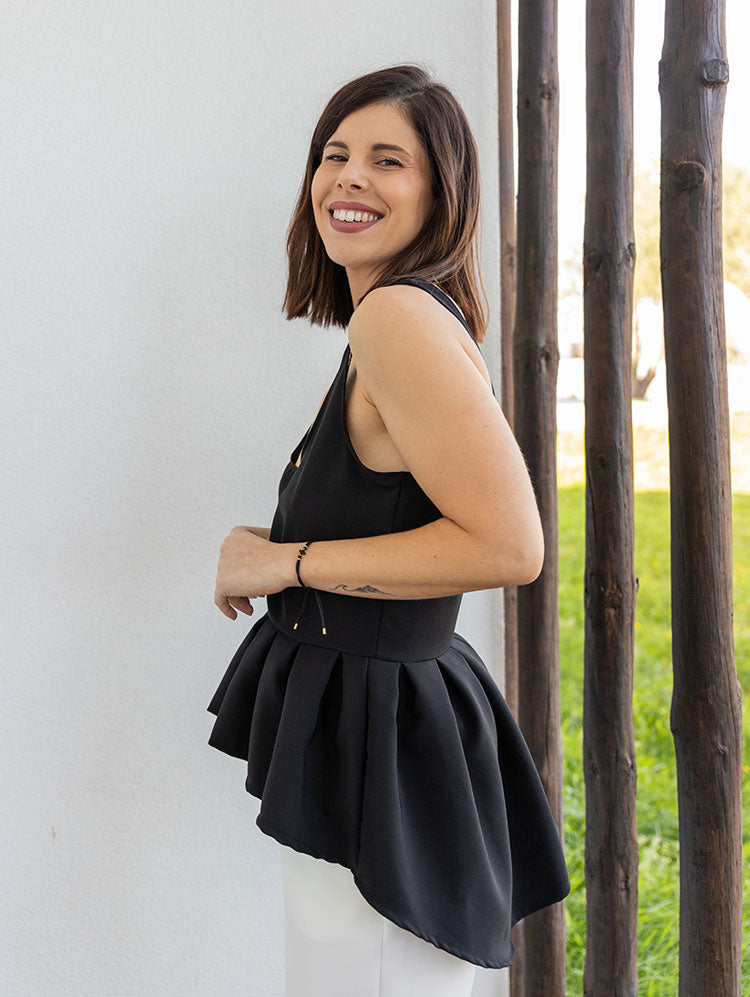TOP PEPLUM | PRETO