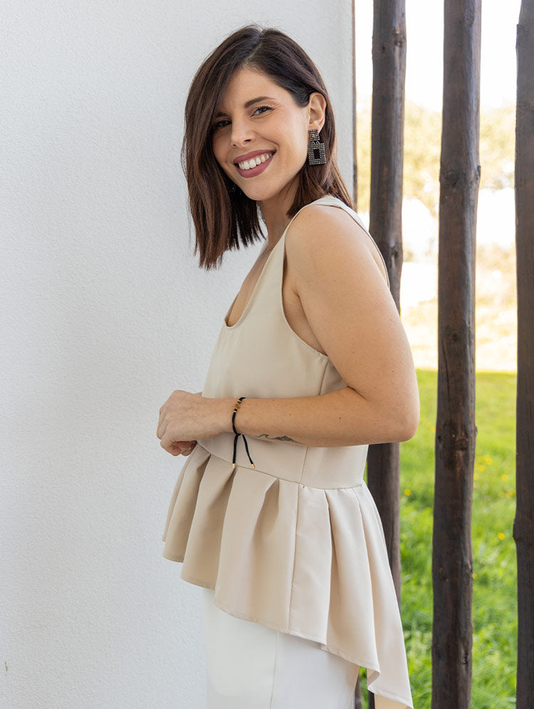 TOP PEPLUM | CREME