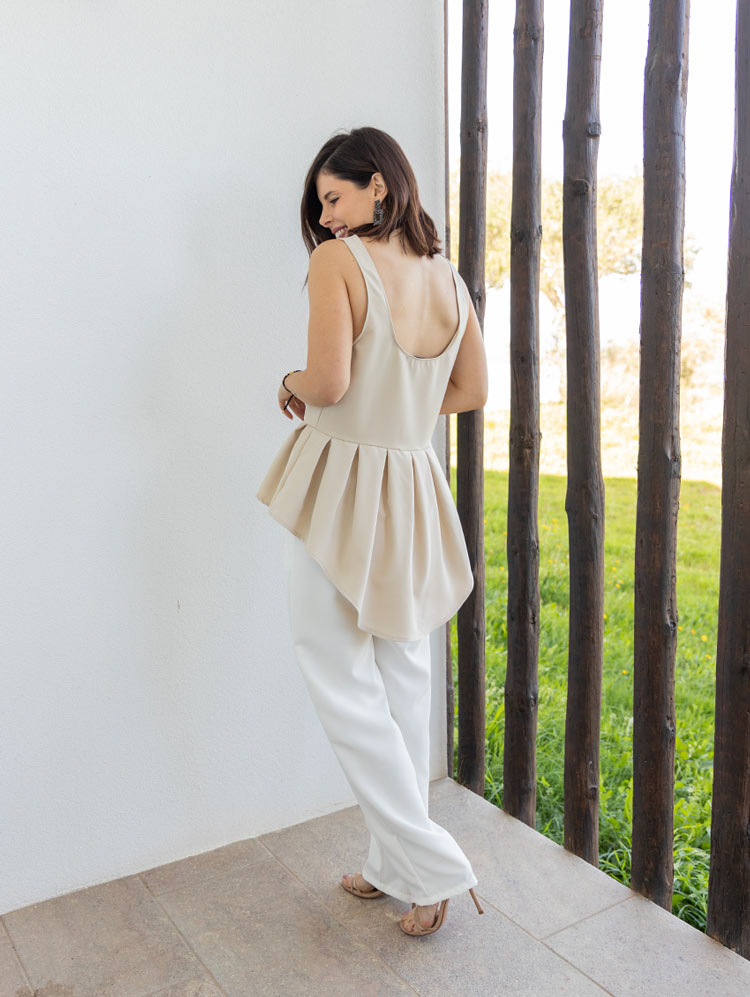 TOP PEPLUM | CREME